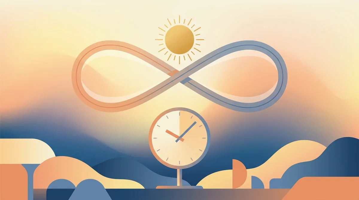 Un cadran solar aruncând o umbră scurtă la amiază lângă un ceas modern care arată 12:00, ilustrând diferența dintre amiaza solară și cea pe ceas